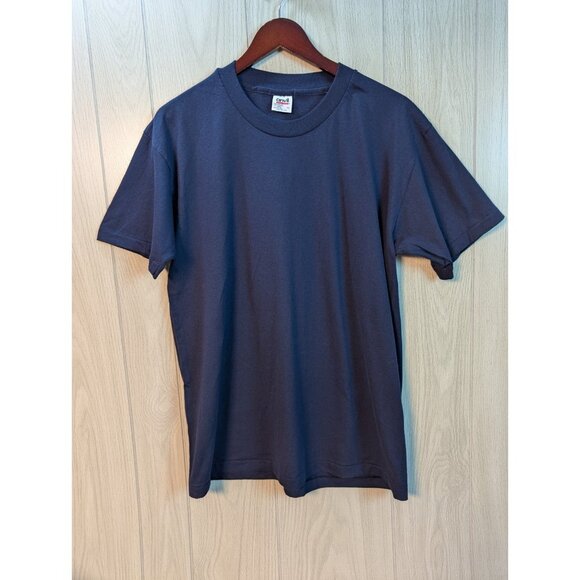 Vintage Anvil T Shirt Mens Large Blue Pre Shrunk Single Stitch USA Plain Blank - Picture 1 of 7